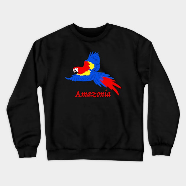 Amazonia Scarlet Macaw Crewneck Sweatshirt by SNK Kreatures